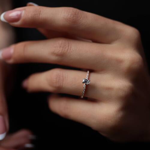 By Golden House - Amelia Pırlanta Yüzük (1)