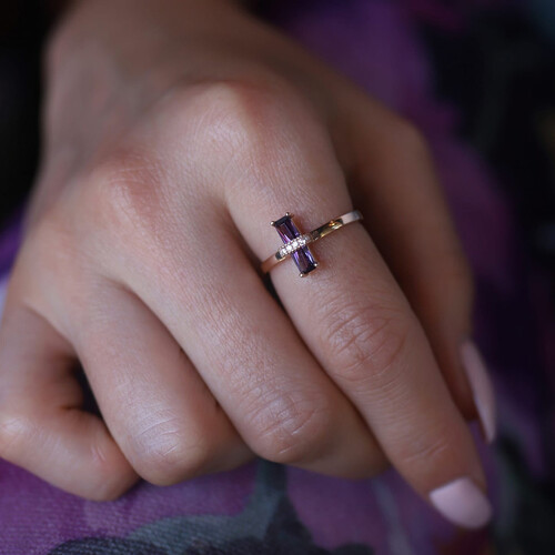 By Golden House - Ametist Baget Yüzük By Golden House - Ametist Baget Yüzük
