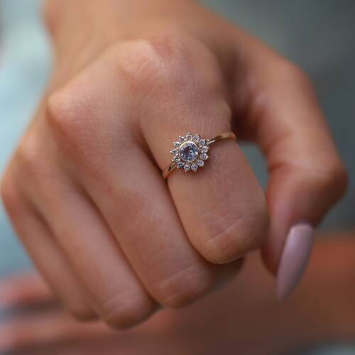 By Golden House - Aquamarin Pırlanta Yüzük (1)