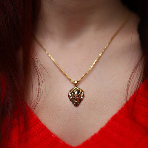 By Golden House - Aslan Başı Kolye (1)