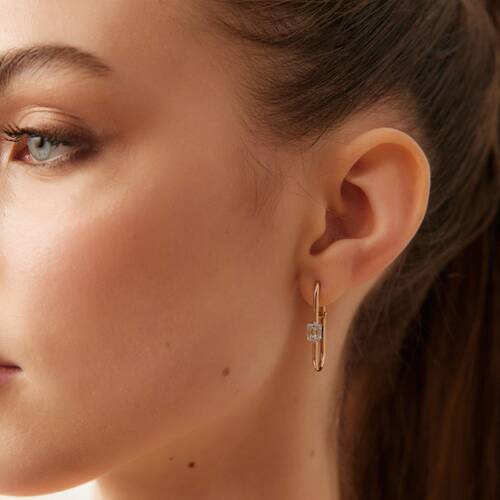 By Golden House - Attache Baget Pırlanta Küpe (1)