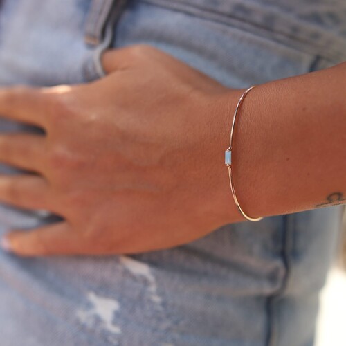 By Golden House - Baget Firuze Tel Bilezik By Golden House - Baget Firuze Tel Bilezik