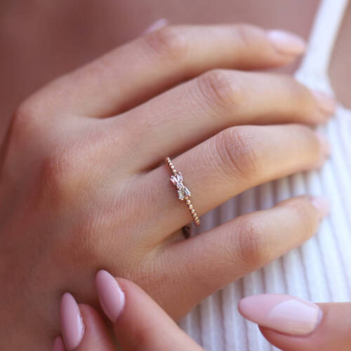 By Golden House - Baget Fiyonk Pırlanta Yüzük