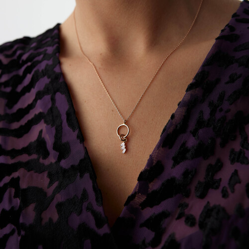 By Golden House - Baget Hoop Kolye By Golden House - Baget Hoop Kolye