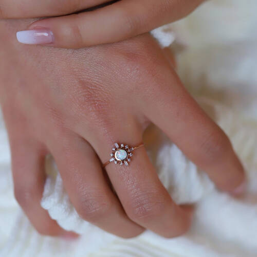 By Golden House - Baget Opal Yüzük