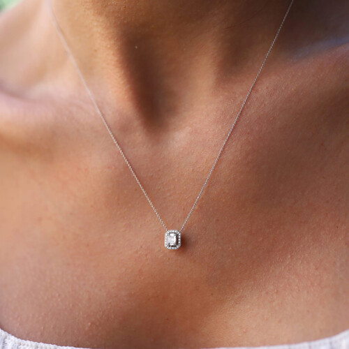 By Golden House - Baget Pırlanta Kolye