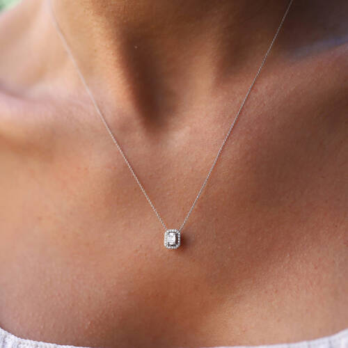 By Golden House - Baget Pırlanta Kolye