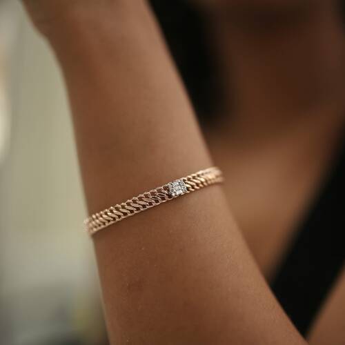 By Golden House - Baget Pırlanta Viyana Bileklik (1)