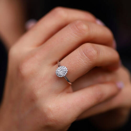 By Golden House - Baget Pırlantalı Oval Yüzük (1)