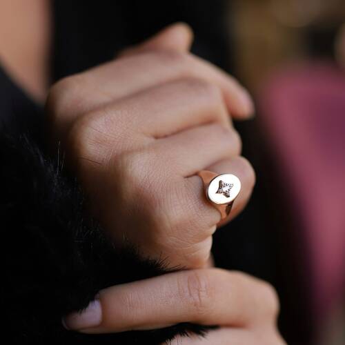 By Golden House - Baget Pırlantalı Şövalye Yüzük