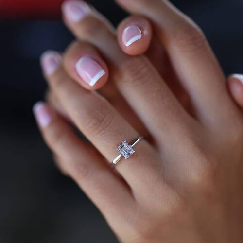 By Golden House - Baget Taşlı Pırlanta Yüzük