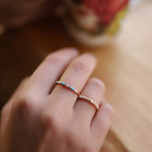 By Golden House - Baget Yarım Tur Yüzük