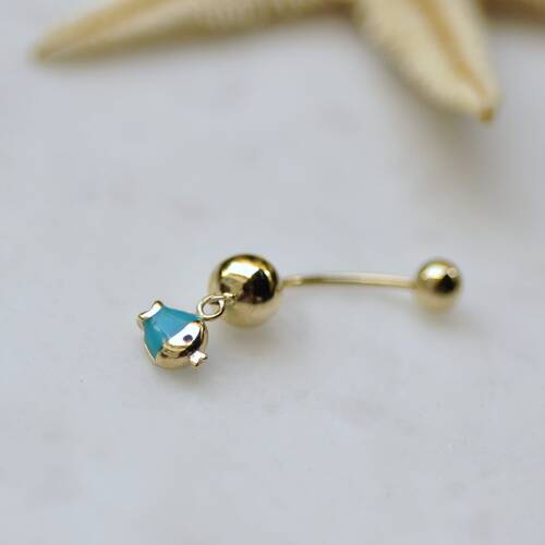 By Golden House - Balık Göbek Piercing