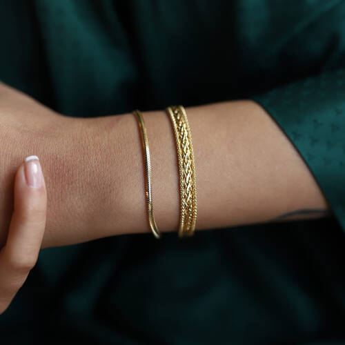 By Golden House - Balık Sırtı ve Hasır Örgü Kombin (1)