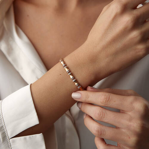 By Golden House - Bambu Sıralı Pırlanta Bileklik (1)