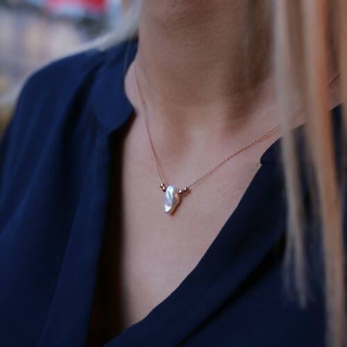 By Golden House - Barok İncili Kolye