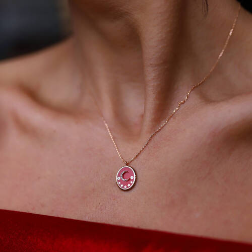 By Golden House - Baş Tacı Ay Yıldız Kolye