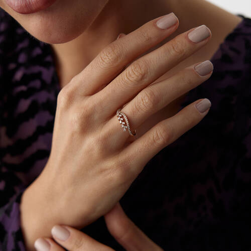 By Golden House - Başak Sarmal Pırlanta Yüzük (1)