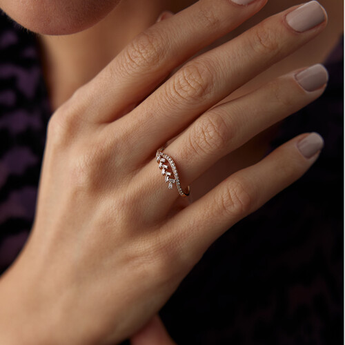 By Golden House - Başak Sarmal Pırlanta Yüzük By Golden House - Başak Sarmal Pırlanta Yüzük