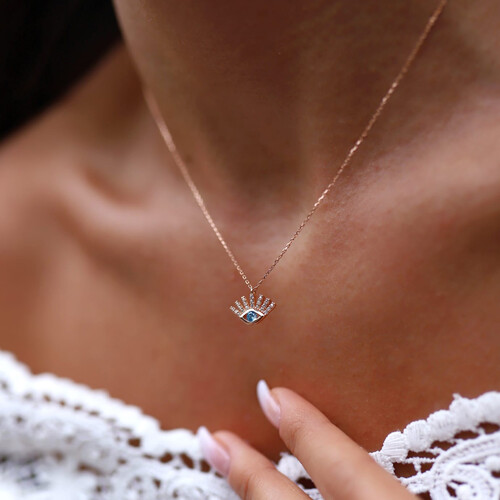 By Golden House - Blue Kirpik Kolye By Golden House - Blue Kirpik Kolye