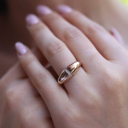 By Golden House - Bombe Line Pırlanta Yüzük