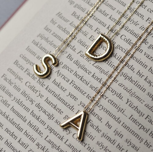 By Golden House - Bubble Harf Kolye By Golden House - Bubble Harf Kolye