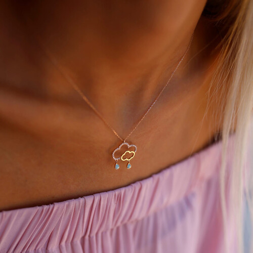 By Golden House - Bulut ve Yavrusu Kolye