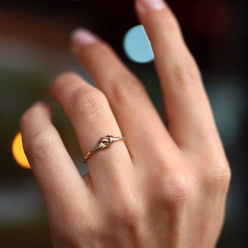 By Golden House - Burgu Düğüm Yüzük