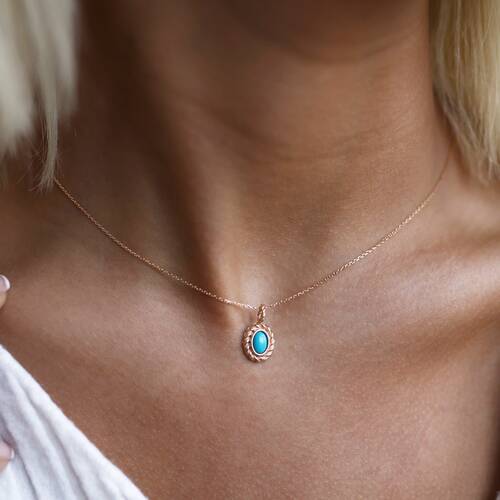 By Golden House - Burgu Firuze Kolye (1)