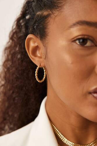 By Golden House - Burgu Halka Küpe