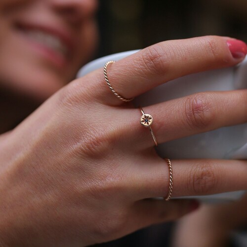 By Golden House - Burgu ve Kutup Yıldızı Kombin Yüzük By Golden House - Burgu ve Kutup Yıldızı Kombin Yüzük