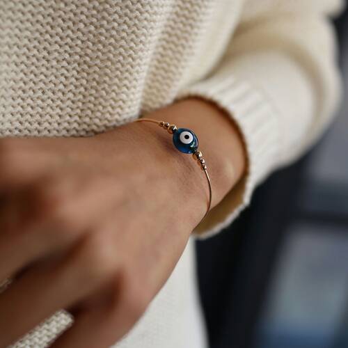 By Golden House - Cam Göz Bilezik