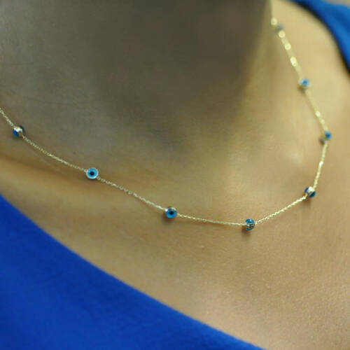 By Golden House - Cam Göz Kolye