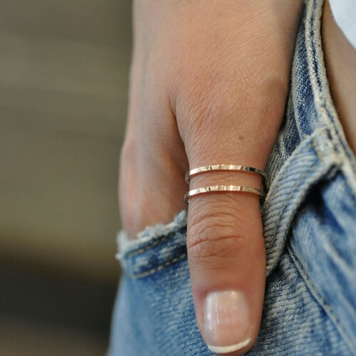 By Golden House - Çift Sıra Tasarım Yüzük By Golden House - Çift Sıra Tasarım Yüzük