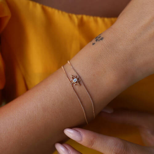 By Golden House - Çift Zincirli Kirpik Bileklik