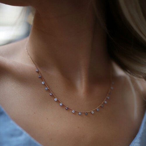 By Golden House - Çoklu Mine Göz Kolye By Golden House - Çoklu Mine Göz Kolye