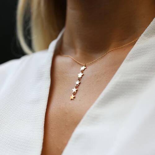 By Golden House - Çoklu Yıldız Kolye (1)