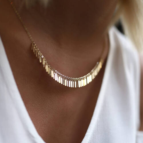 By Golden House - Çubuk Saçak Kolye