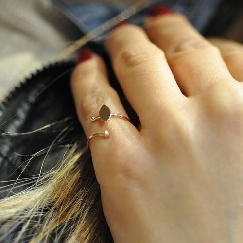By Golden House - Damla Eklem Yüzüğü