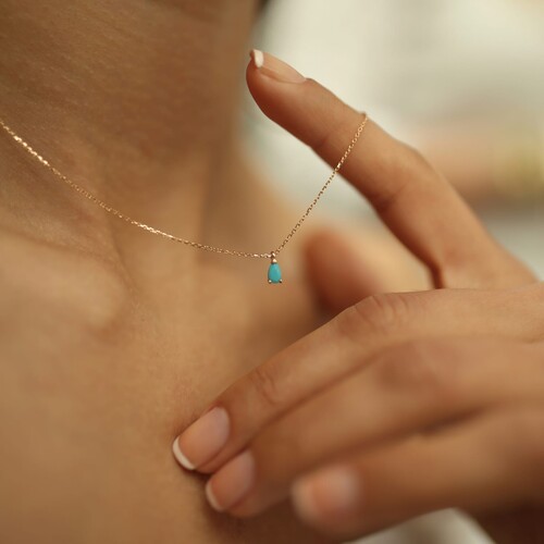 By Golden House - Damla Firuze Kolye By Golden House - Damla Firuze Kolye