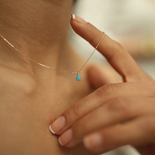 By Golden House - Damla Firuze Kolye