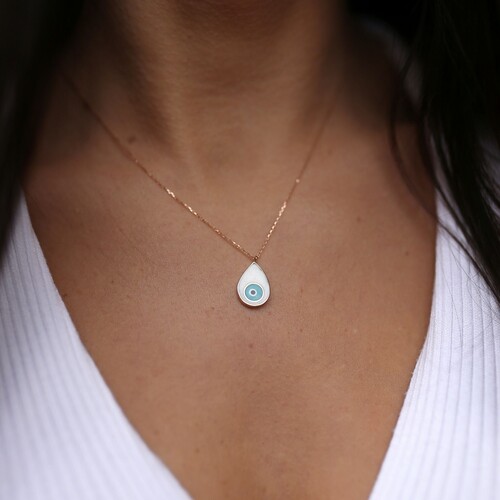 By Golden House - Damla İçiçe Mine Göz Kolye By Golden House - Damla İçiçe Mine Göz Kolye