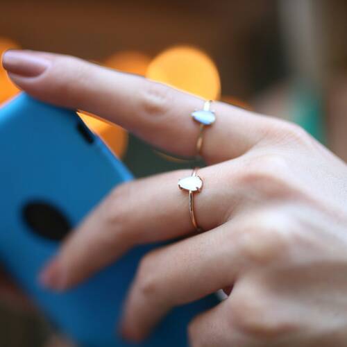 By Golden House - Damla Kaplan Gözü Taş Yüzük