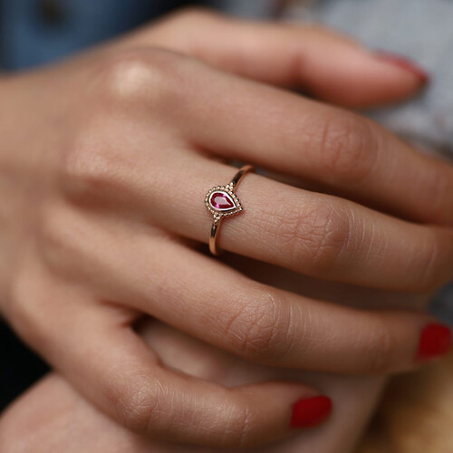 By Golden House - Damla Kraponya Yüzük By Golden House - Damla Kraponya Yüzük