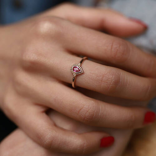 By Golden House - Damla Kraponya Yüzük By Golden House - Damla Kraponya Yüzük