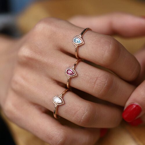 By Golden House - Damla Kraponya Yüzük (1) By Golden House - Damla Kraponya Yüzük (1)