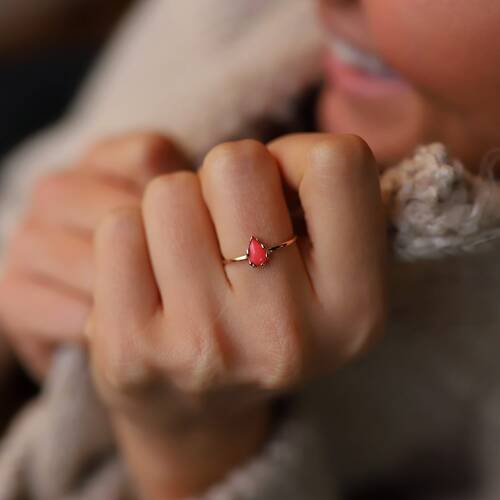 By Golden House - Damla Mercan Yüzük