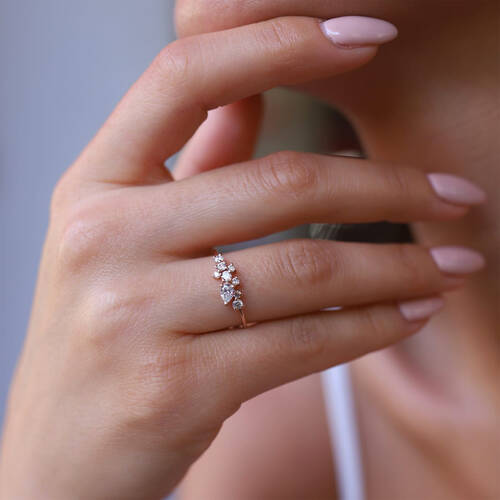 By Golden House - Damla Mix Pırlanta Yüzük