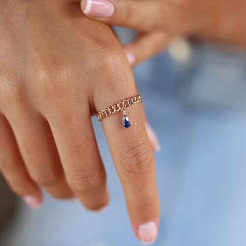 By Golden House - Damla Sallantılı Örgü Yüzük