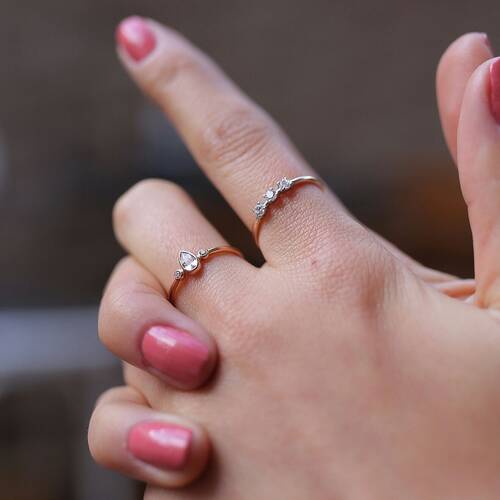 By Golden House - Damla Taş Ve Tria Yüzük